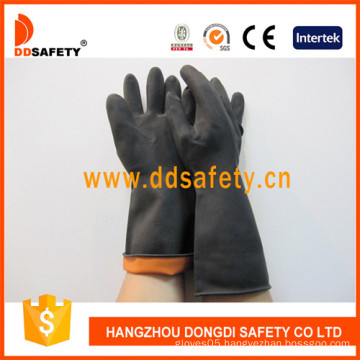 Orange Inside and Black Outside Latex Household Working Gloves (DHL501)